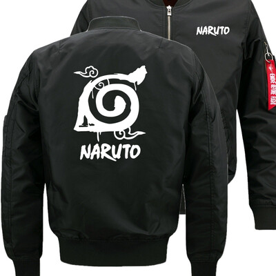 

Naruto Uchiha Sasuke Cosplay Bomber Flight Flying Jacket Winter thicken Warm Zipper Men Jackets Anime Mens Casual Coat