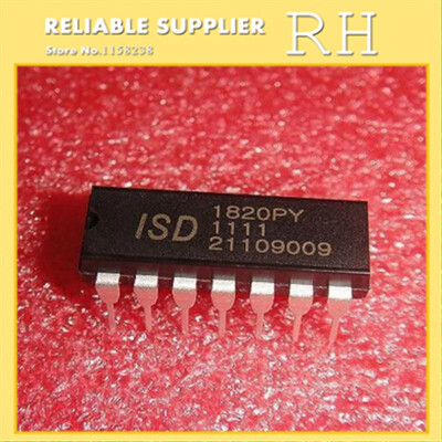 

100PCS/lot ISD1820PY ISD1820 DIP14 8-20 seconds single segment voice recording circuit