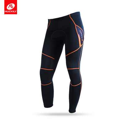 

NUCKILY Men's Thermal Bicycle Tights Winter Outdoor Sports Clothes Fleece Cycling Pants NS900-W