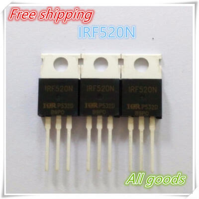 

20PCS IRF520 IRF520N TO-220 N-Channel IR Power MOSFET