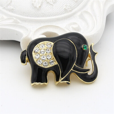 

Casual Women Elephant Brooches Brooch Clip For Scarf Enamel Animals Hijab Pins Personality Jewelry Parure Bijoux Lucky Corsage