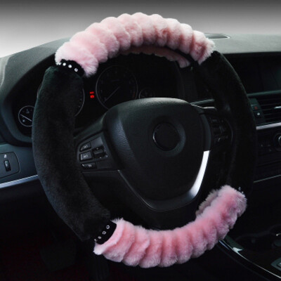 

Car winter General plush steering wheel cover soft imitation wool accessories