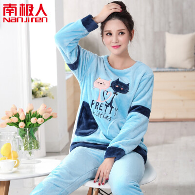 

Nanjiren pajamas home service mens long-sleeved couple autumn&winter coral fleece suit