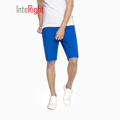 

INTERIGHT casual shorts mens cotton twill washed casual pants blue 30 M