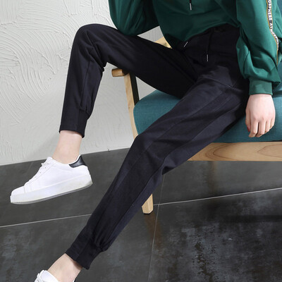 

Long Yue women&39s 2018 spring new casual feet pencil pants sports guard pants Korean loose pants LWKX181345 black M