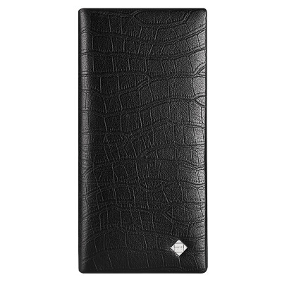 

Golf GOLF mens wallet crocodile pattern suede leather long wallet multi-card wallet Q7BV11929J black