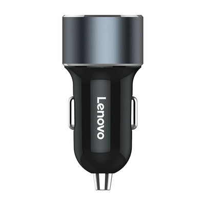 

Lenovo Lenovo HC12 gray car charger car charger cigarette lighter 24A dual USB car charger car charger one for two cigarette lighter