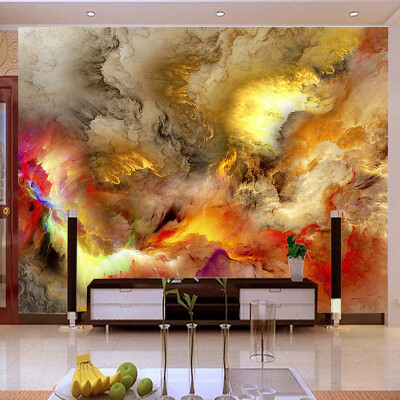 

Modern Abstract Art Wallpaper 3D Colorful Clouds Photo Mural Wall Paintings Gallery Restaurant Cafe KTV Bar Creative Home Decor