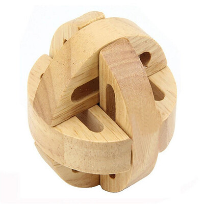 

3D-головоломки Ming Lock Сборка деревянных игрушек Ball Cube Challenge IQ Brain Games Творческие игрушки для детей