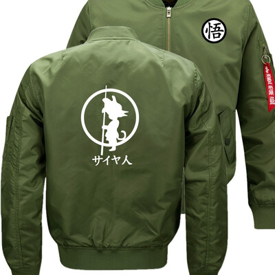 

Dragon Ball Son Goku Bomber Flight Flying Jacket Winter thicken Warm Zipper Men Jackets Anime Mens Casual Coat