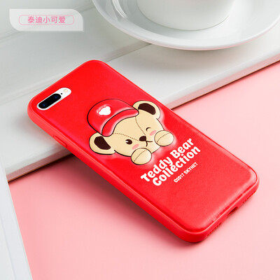 

Teddy Collection Apple 8 / 7Plus Mobile Shell iPhone8 / 7Plus Обложка Мультфильм Смазливая All-inclusive разрушенная оболочка Персонаж Творческий Тедди Маленький Симпатичный