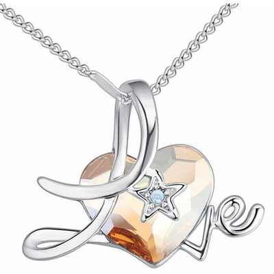 

Heart Pendant Necklaces Crystal from Austrian Fashion Jewelry Women Accessories Luxury Noblest Bijoux 27341