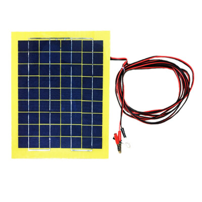 

DIY kit LED light Charger Solar Panel Boguang 18v8w PCB Polysilicon cell module back of the junction box 4m Alligator clip cable