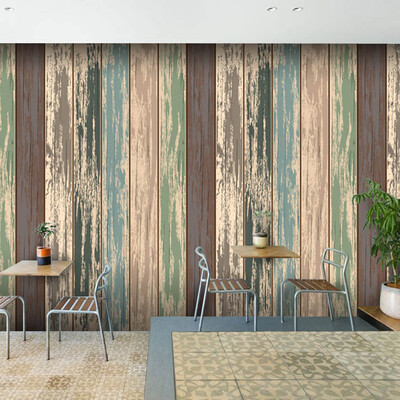 

Custom photo wallpaper 3D retro wood large mural Cafe clothing store room sofa wallpaper mural