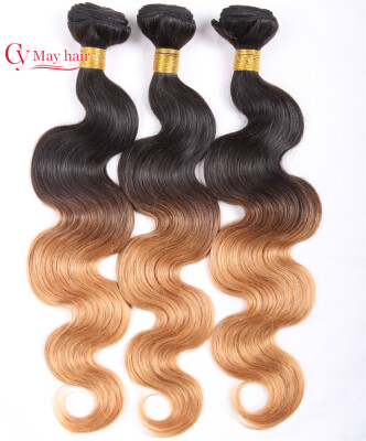 

1b27 Blonde Ombre Brazilian Hair Weave Bundles 8A Ombre Brazilian Body Wave 3pcs Ombre Human Hair Tissage Bresilienne