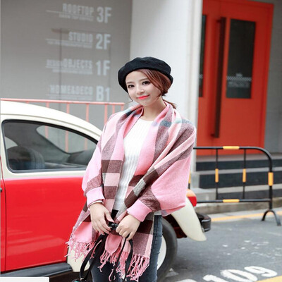 

2018 Fashion Plaid Winter Scarf для женщин Мужчины Толстые треугольные шарфы Женские зимние аксессуары Дамы Теплый шарф 140 * 140