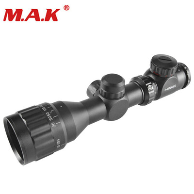 

Rifle Scope 2-6x32 AOE Red Green Mil-dot Short Adjustable Sight Scope with Picatinny Rail Mount 20mm for Hunting