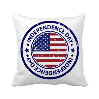 

USA Independence Day Flag Postmark Pattern Square Throw Pillow Insert Cushion Cover Home Sofa Decor Gift