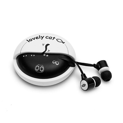 

Смазливая мультфильм Cat наушники мини Earbuds в наушниках уха с наушниками с микрофоном для iphone samsung xiaomi