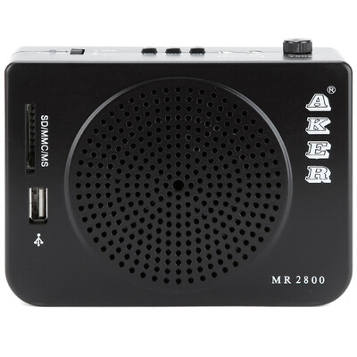 

Love AKER MR1602 audio portable lumbar lithium radio loudspeaker teaching guide small bee loudspeaker yellow