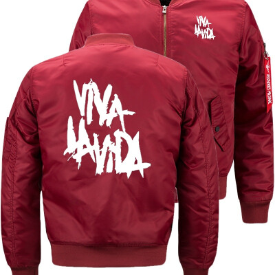 

Coldplay Viva la vida Bomber Flight Flying Jacket Winter thicken Warm Zipper Men Jackets Anime Mens Casual Coat 8