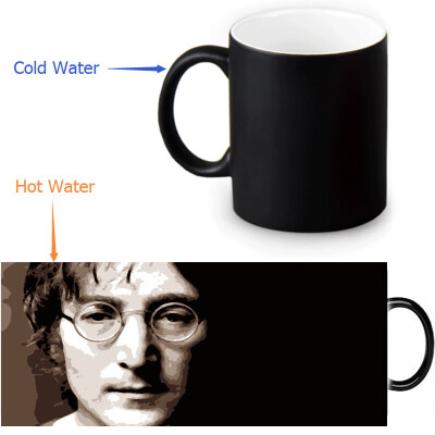 

John Winston Lennon Morphing Mug Color Change Tea Cup Magic Milk Coffee Mug