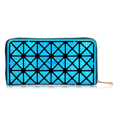 

Milisente Women Leather Wallet Female Colorful Clutch Purse Ladies Zipper Geometric Standard Wallets