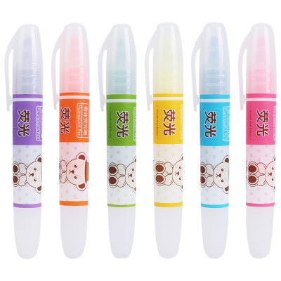 

G Fluorescent pen single head 6 colors Teddy series 6 box marker pen for working&learning