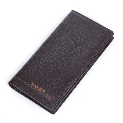 

DANJUE New Genuine Leather Wallets for Mens Long Real Leather business Purse Fashion Clutches Bag