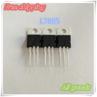 

Free Shipping 50pcs LM7805 L7805 7805 Voltage Regulator IC 5V 15A TO-220