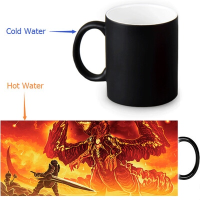 

Monster Hunter Manga 350ml/12oz Heat Reveal Mug Color Change Coffee Cup Sensitive Morphing Mugs Magic Mug Milk Tea Cups