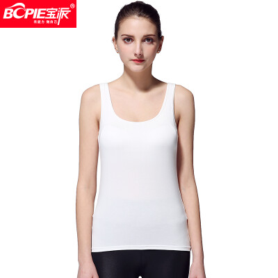 

Baopai BOPIE camisole female integrated with chest pad without steel ring BRA vest female wearing outer sports bottoming shirt white - regular