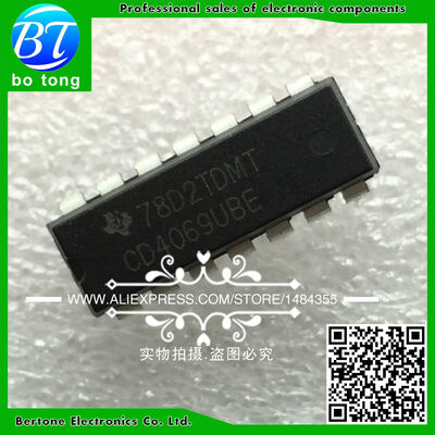 

200pcs free shipping CD4069BE CD4069 DIP-14 Inverters CMOS HEX INVERTER