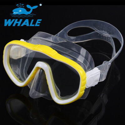 

Whale Brand Professional Diving Mask Goggles Wide Vision Watersports Оборудование с анти-туманом Цельная линза Закаленное стекло