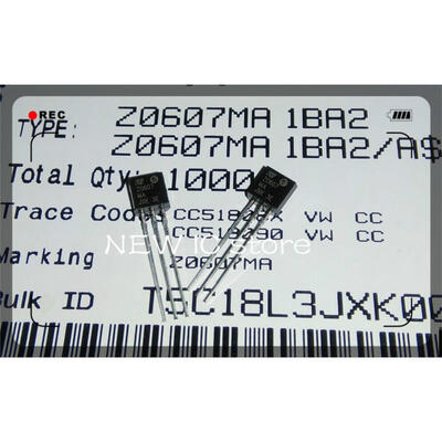 

200pcs free shipping Z0607MA Z0607 TO-92 Triacs 08 Amp 600 Volt new original