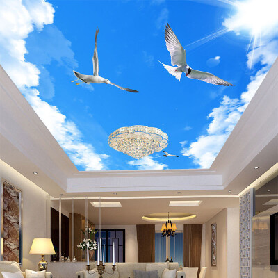 

Пользовательские 3D-обои для стены Sunny Blue Sky Flying Bird Photo Wall Mural Креативная настенная бумага для комнаты для рабочего стола