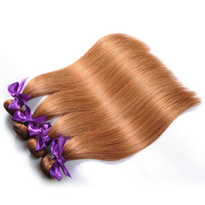 

30# Colored Honey Blonde Peruvian Virgin Hair Weave 4 Bundles Cheap Peruvian Straight Human Hair Weave Extensions