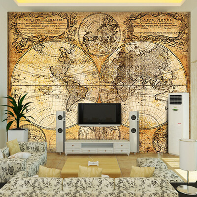 

3D photo wallpaper World map 3D stereo wallpaper theme hotel living room bedroom background mural wallpaper