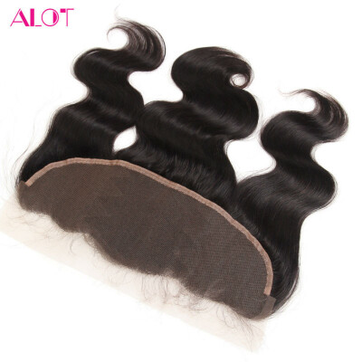 

Alot High Quality Indian Boby Wave Frontal Lace Closure 13*4 Unprocessed Virgin Human Hair Frontal Lace Closure Free Part