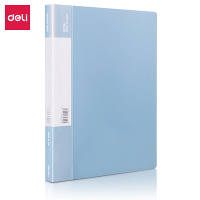 

Deli deli 30 pages A4 matte information book folder office file book light blue 5116