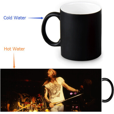 

Guns and Rose 350ml/12oz Heat Reveal Mug Color Change Coffee Cup Sensitive Morphing Mugs Magic Mug Milk Tea Cups