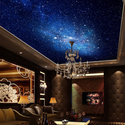 

Custom Murals 3D Star Nebula Night Sky Wall Painting Потолочные обои для оспы