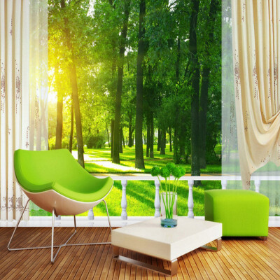 

Custom 3d mural wallpaper Forest Park 3D Landscape Background Wall living room wallpaper mural home decoration coffee house