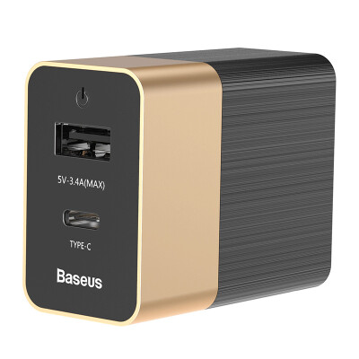 

Зарядное устройство Baseus Duke Dual Charger Apple / Android Type-C + USB Быстрое зарядное устройство PD Flash Charger 3A Phone / Tablet / Macbook Адаптер питания Беспроводное зарядное устройство Black Gold