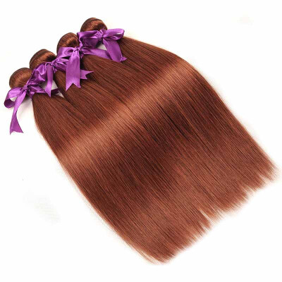 

Nig Cute Hair Brazilian Straight Human Hair 4 Bundles 8A Gade Brazilian Colored 33 Dark Auburn Brown Virgin Hair Extension