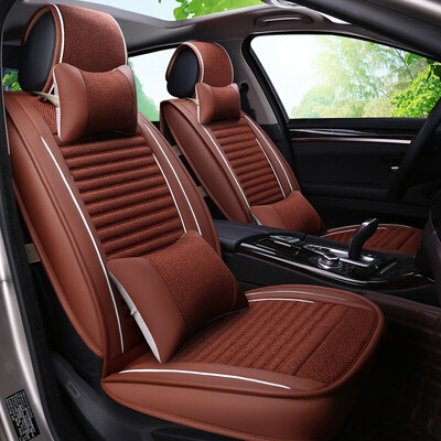 

Xinjian five four seasons universal leather cotton&health car seat cushion all-inclusive car seat cover Yinglang Mai Teng Ang Kewei XJ09 luxury Cayenne orange