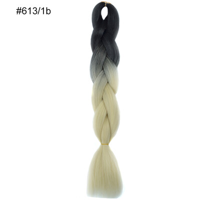 

Chorliss 24"65cm Synthetic Hair Extensions Jumbo Crochet Braids Ombre Braiding Hair For Women Pink Purple Blonde Bug Gray