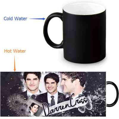 

Darren Criss 350ml12oz Heat Reveal Mug Color Change Coffee Cup Sensitive Morphing Mugs Magic Mug Milk Tea Cups