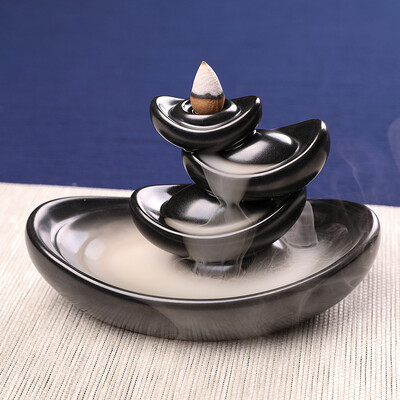 

Zhitang Zhaocai Jinbao Waterfall Backflow Incense Burner Creative Ceramic Sandalwood Furnace Antique Incense Burner