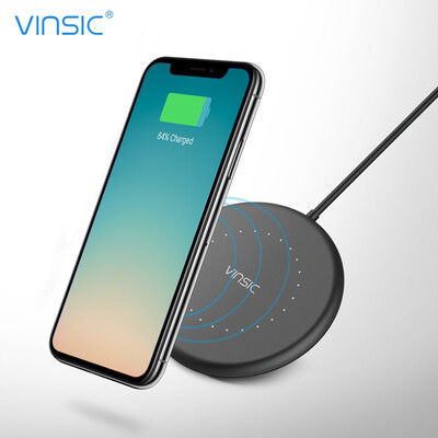 

VINSIC VSCW114 Mini Ultra-thin Qi Беспроводная зарядная панель с кабелем для устройств с поддержкой Qi